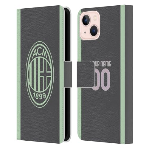 Coque AC Milan iPhone 13 portefeuille - Finies les rayures grâce au cuir personnalisé 2024/25