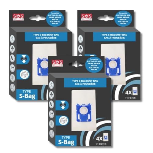 Lote de 3 cajas de 4 bolsas tipo S BAG aspiradora 9001684589 ELECTROLUX
