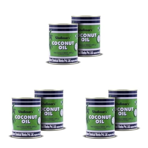 Image of SHALIMARS Pure Coconut Oil Tin 500Ml (Pack Of 6)