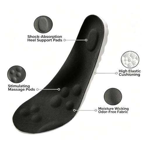 Image of 4D Cloud Steppers Insoles for Men Women, Memory Foam Work Boot Inserts