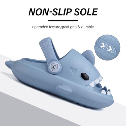 Kids Shark Slides, Shark Slippers for Kids Boys Girls, Cloud Pillow Slides with Thick Sole, Soft, Non-slip3