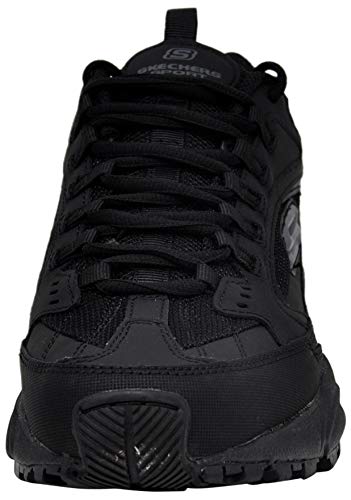 Skechers Tênis masculino Stamina Nuovo, Preto/preto, 12 Wide