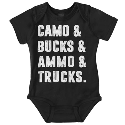 Camo Bucks Amo Trucks Hunting Baby Romper Boys or Girls
