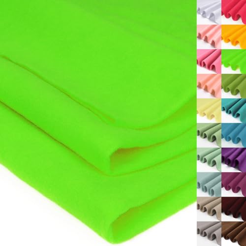 Image of XSEINO Soft Felt Fabric, Large Single Piece, 36x72 Inch, 1.4mm Thick Neon Green Nonwoven Felt for DIY Crafts, Sewing and Patchwork