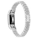ZUZIS Bracelet De Sport Compatible avec Fitbit Charge 2, Bracelet de Montre en Acier Inoxydable pour Femmes Accessoire Bracelet en métal Bracelet de Bijoux Bracelet de Sport pour Charge 2,4 ZUZIS Bracelet De Sport Compatible avec Fitbit Charge 2, Bracelet de Montre en Acier Inoxydable pour Femmes Accessoire Bracelet en métal Bracelet de Bijoux Bracelet de Sport pour Charge 2,4