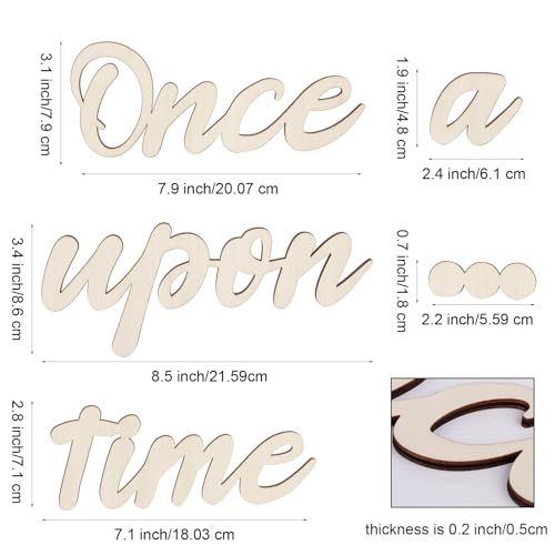 Vinilo decorativo letras Once Upon a Time beige madera miniatura 2
