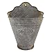 CVHOMEDECO. Farmhouse Galvanized Wall Planter Rustic Metal Flower Holder Wall Mount Flower pots for Garden and Wall Decor, Set of 2