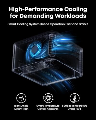 Image of Anker Prime TB5 Docking Station, 14 Ports Thunderbolt 5 Docking Station with 140W Max Charging, 120Gbps Max Transfer, Ambient LED Lighting, Cooling System, Up to 8K Display for Thunderbolt 5 /4 Laptops