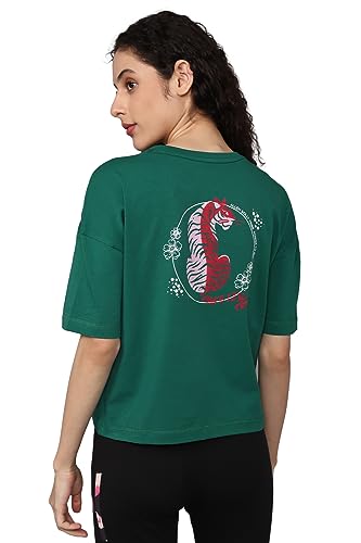 Image of Allen Solly Women's Cotton Solid Regular Fit T-Shirts