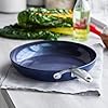 GreenPan Performance Pro Ceramic Nonstick 12" Frypan, Non-Toxic PFAS-Free, Dishwasher & Oven Safe, Wobble-Free, Blue #2