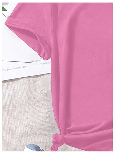 SHENHE Girl's Cheetah Smile Face Tshirt Short Sleeve Crewneck Graphic Tees Cute Preppy Kid Summer Tops4