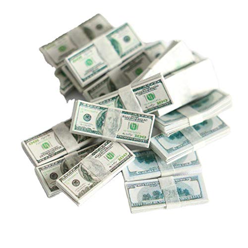 1:12 Dollhouse Miniature Scene Model Mini 150 Pieces Dollar Bills Set (Multicolored) - Thumbnail 2