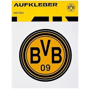 Borussia Dortmund Retro Logo Aufkleber Ø 8 cm