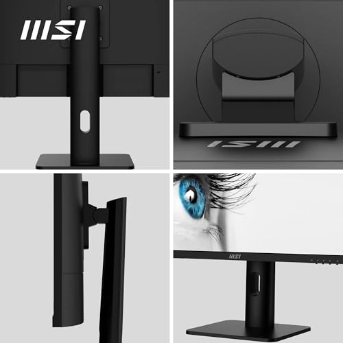 Image of MSI PRO MP243XP 23.8 Inch Full HD Office Monitor - 1920 x 1080 IPS Panel, 100 Hz, Eye-Friendly Screen, VESA Mountable, Built-in Speakers, Display Kit Support, 4 Way -Adjustable - HDMI 1.4, DP 1.2a