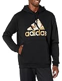 adidas Men's Standard Essentials Fleece Camo-Print Hoodie, Black, X-Large
