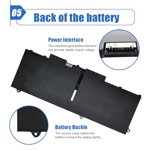 Image of 58Wh 07KRV Laptop Battery Replace for Dell Latitude 5430 5530 Precision 3570 P104F P104F005 P104F006 P137G P137G004 P137G005 P137G006 Series Laptop O7KRV 4FVJG Y86WG 8WRCR 078FWY H4PVC 15.2V