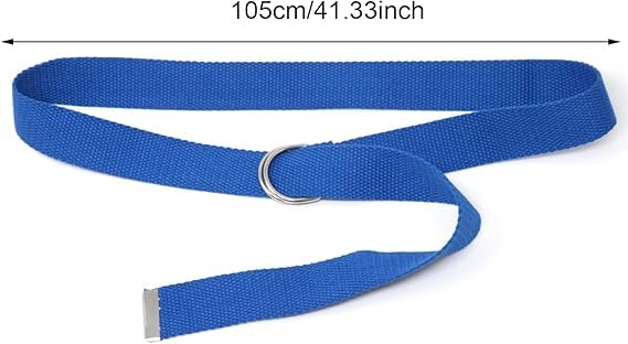 2PCS Casual Fabric Belt Thick Cotton Ribbon Men Women Canvas Double D belt Military Training Jeans Belt Thick Cotton Woven Canvas Belt Silver Buckle Casual Military Belt for Clothing Accessorie3