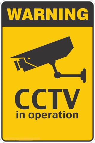 CCTV In Operation Safety Sign 8x12 Metal Tin Sign Garage Man Cave Wall Decor
