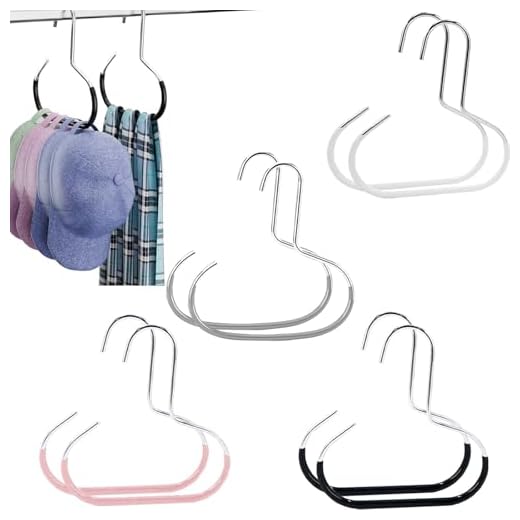 TREABEAR 8PCS Multifonction Ceintres, Rangement pour Chapeaux Cintre, Antidérapant Cintre Pantalon, Porte Foulard, Portant a Cintre pour Porte Pantalon Coulissant, Rangement Foulard