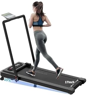 Stepwaver Treadmill with Incline and Handle bar, Walking Pad with Handle Bar, 17" Widened Running Belt,15% Incline Treadmill, 4MPH/7.6MPH, 3.0 HP 380lbs Capacity, Remote and App Control