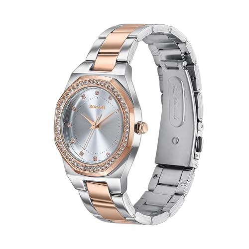 Image of Sonata Jashn with Quartz Analog White Dial IPS /IPRG Strap Women's Wedding Watch - 87121KM02