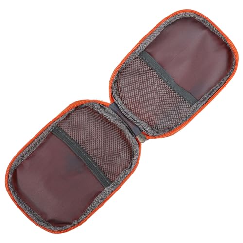 HOODANCOS Bolsa de Medicamentos Portátil Pequeña Naranja Bolsa de Emergencia Vacía con Asa y Compacta para Viajes al Aire Libre Botiquín de Primeros Auxilios Multifuncional para Deportes