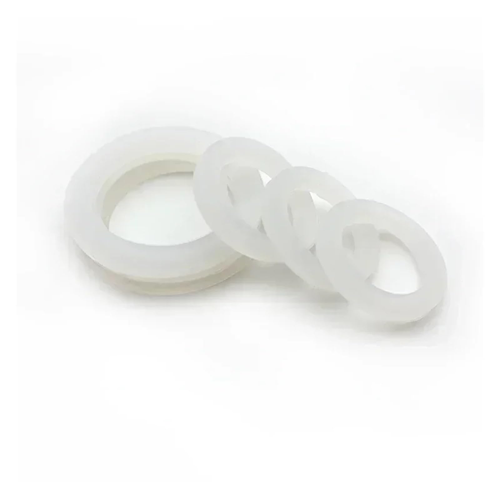 5Pcs DN15-DN400 White Silicone Flat Gasket Sealing Ring Shock-absorbing Buffer Heat-resistant Soft Cushion Elasticity(DN400 426X488X3_5PCS)
