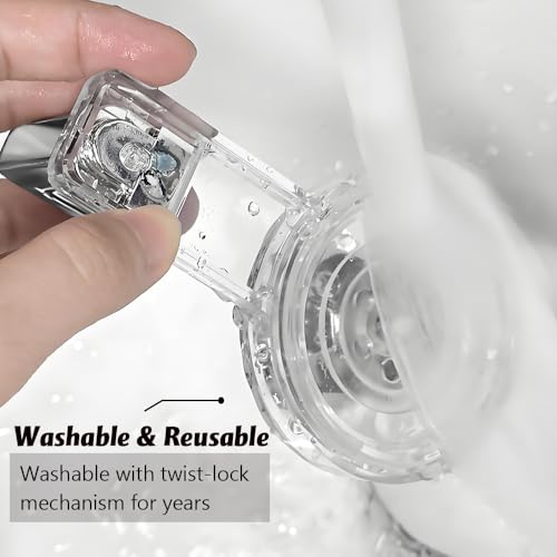 ATEWEITA Handtuchhaken Ohne Bohren, Extra Stark Saugnapf Haken, 62mm Wiederverwendbare Bathroom Suction Towel Hooks für Badezimmer, Küche, Camping & Auto (Clear + Silver, 11.2 * 6.2 * 4.3cm*2)