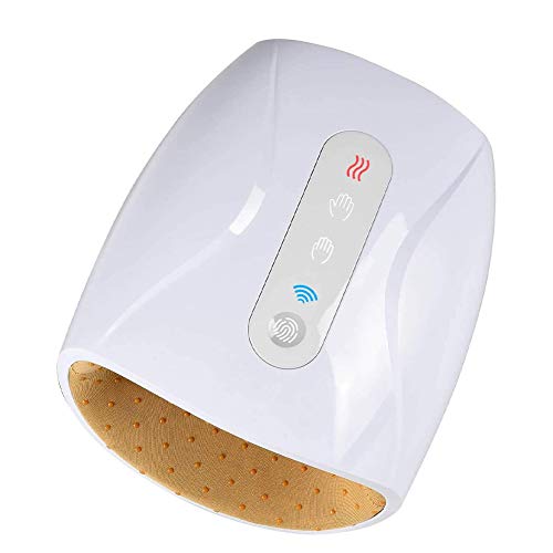 BEIAKE Handmassager Mit Komprimierender Drahtloser Tragbarer Elektrischer Shiatsu Handmassagegerät Für Finger-Taubheit Carpal-Tunnel Schmerzlinderung Arthritis,Weiß,Midum Cover