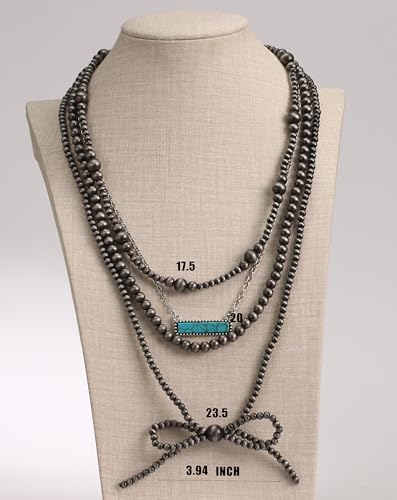 Navajo Pearl Bow Necklace for Women Western Jewelry Navajo Pearl Turquoise Necklaces Jewelry4