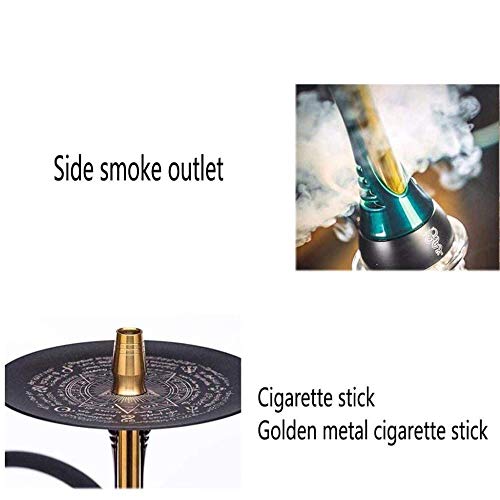 LSZ Shisha-Set Alphahookah Shisha Set, 58 cm Hukahn mit 1 Schlauch, Edelstahl + Glas Alphahookah for Erwachsene Shisha… – Bild 3