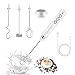Herbst 3 in 1 Wiederaufladbarer Elektrischer Milchaufschäumer USB Milchschaum Eiermixer für Kaffee, Latte, Cappuccino, Sahne, Macchiato, Eier Schlagen - Milk Frother mit Sockel 3-Gang (white)