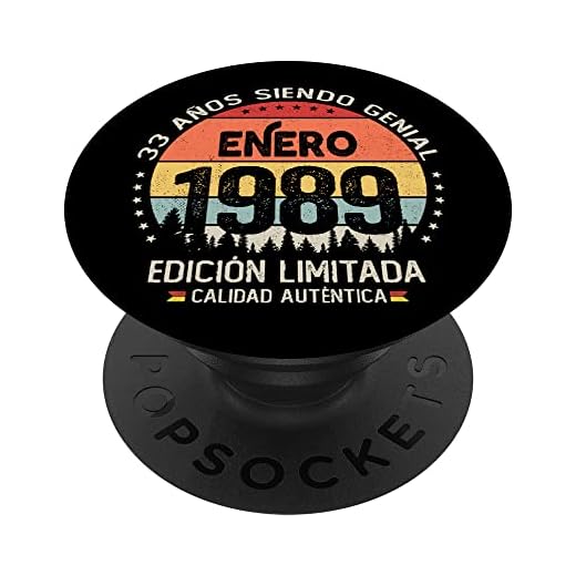 Regalo 33 años Cumpleaños Hombre Mujer - Enero 1989 PopSockets PopGrip Intercambiable