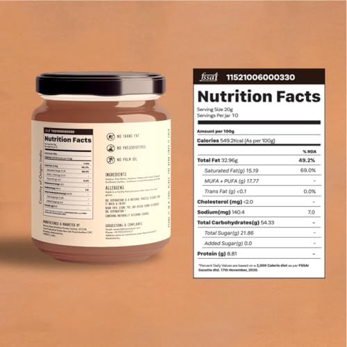 Image of Brawny Bear Chocolate Hazelnut Spread with 45% Hazelnuts, 100% Natural Sweetened with Dates, Healthy Nut Butter with No Added Sugar, No Palm Oil, No Preservative, Vegan Spread - 200 gm