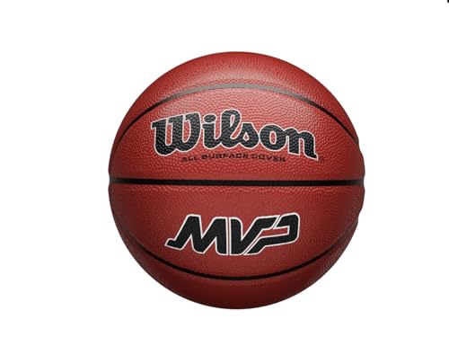 WILSON MVP Basketball Micro Mini, Miniatur-Basketball aus Gummi, Kompakt & vielseitig für Kinder, Als Dekoration oder Geschenk, Farbe: Braun