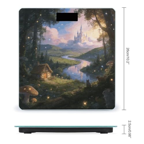 Báscula Digital de Baño de Vidrio Templado con Pantalla LED miniatura 2