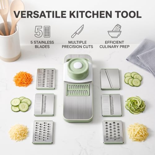 Cortador de Verduras de Acero Inoxidable, 5 Piezas miniatura 2