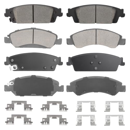 Front & Rear Semi-Metallic Brake Pads 8PCS