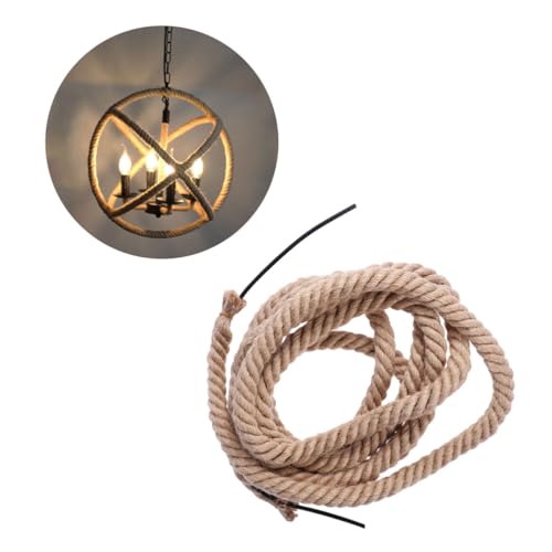 Câble électrique tressé en corde de chanvre SOIMISS pour décoration rétro et loft