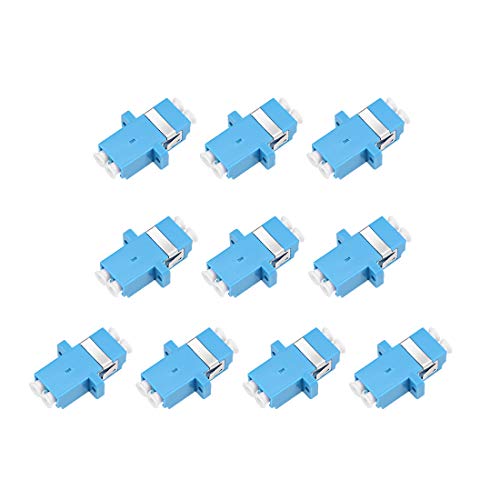 sourcing map - sourcing map LC to LC Fiber Coupler Flange Type Fiber Optical Adapter Connector for Server Rack, Patch Panel Singlemode/Multimode 10Pcs