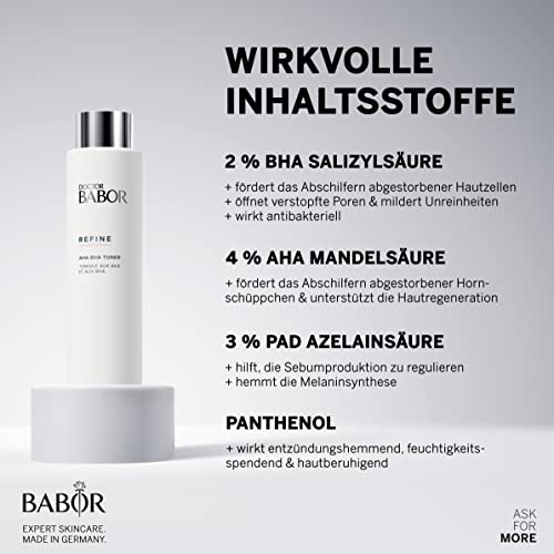 DOCTOR BABOR AHA BHA Gesichtstoner, Verfeinerndes Gesichtswasser gegen Unreinheiten und große Poren, Mit Salizylsäure… - Image 4