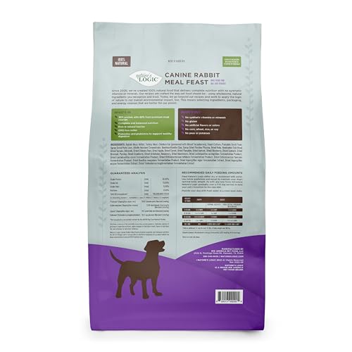 Image of NATURE'S LOGIC Dry Dog Food - Rabbit Meal Feast Dry Kibble, 25 lb