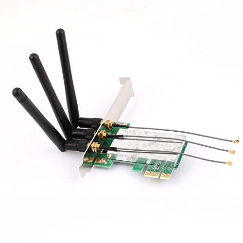 Mini PCIe to PCIe Express Adapter + 3 WiFi Antenna WantItAll