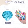 MECCANIXITY 50 Gram Loose Sequins 18mm Seashell Sequins and Spangles with 2 Holes for Earrings Clothing Embroidery Sewing DIY Art Crafts Supplies, Laser Lake Blue #1