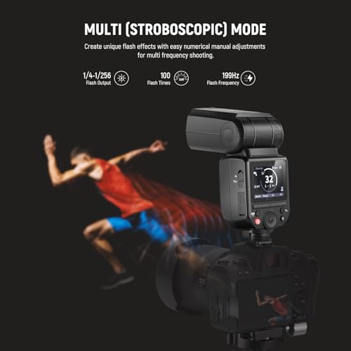 Image of NEEWER Z880-S 2.4G 76Ws TTL Camera Flash Speedlite Compatible with Sony, Compatible with Godox, Upgraded UI Adjustable Modeling Lamp TTL /M Quick Switch TCM Key 1 /8000s HSS 3000mAh 600 Full Power Flash