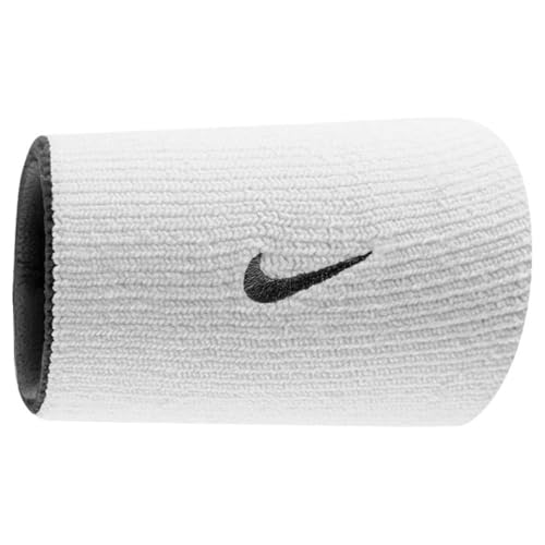 Image of NIKE Dri-Fit Home and Away Doublewide Wristbands nkNNNBO416OS (Black /Base Grey 022)