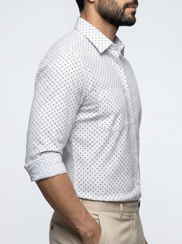 Image of Amazon Brand - INKAST Men's Printed Cotton Shirt | Full Sleeve | Regular Fit | Comfortable Formal Stylish Shirt for Men | Man Shirts for Professional Look
