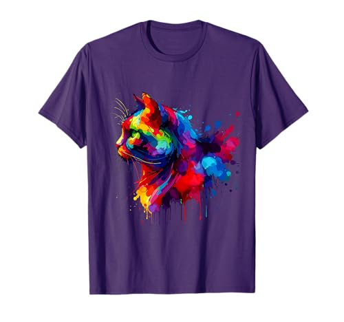Splash Art Ukrainian Levkoy Cat T-Shirt