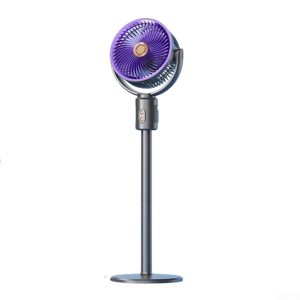 Ventilatore Box Floor Silenzioso Ricaricabile USB-C(Purple F1)