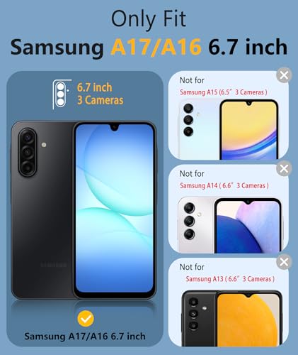Image of FNTCASE for Galaxy A17 /16 5G Phone Case - Samsung A17 Magnetic Cover [Fit for Magsafe] with Screen Protector, Anti-Slip Textured, TPU+PC Dual Layer Shockproof, Military Grade Drop Protection (Black)